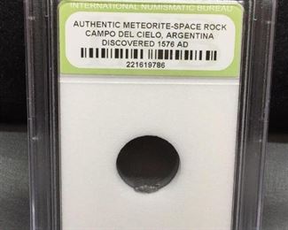 INB Slabbed AUTHENTIC METEORITE Space Rock - Campo Del Cielo Argentina - Discovered 1576 AD