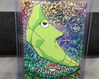 1999 Topps Chrome Pokémon Sparkle Chrome #11 METAPOD Trading Card