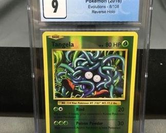 CGC Graded Xy Evolutions 2016 Pokémon Tangela 8/108 - Mint 9
