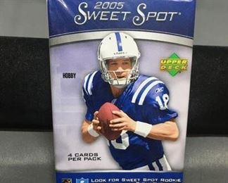 Factory Sealed Upper Deck 2005 Sweet Spot NFL Football 4 Card Pack - Aaron Rodgers RC Auto?