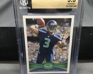 BGS Graded 2012 Topps Russel Wilson Seahawks #165A Rookie Card RC - GEM MINT 9.5