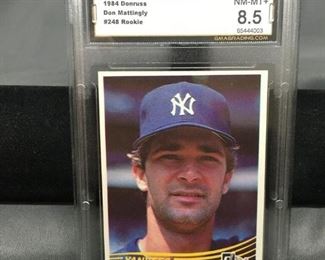 GMA Graded 1984 Donruss #248 DON MATTINGLY Yankees ROOKIE Baseball Card - NM-MT+ 8.5