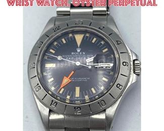 Lot 9 Vintage ROLEX Explorer II Wrist Watch. Oyster Perpetual