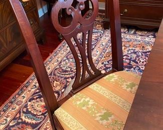 #3. Chippendale Style Mahogany Chairs (4) plus (2) Armchairs     $350