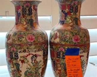 #30Pair of Oriental Vases  $46