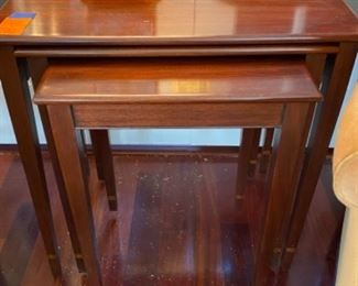 #48Nesting Tables w/inlaid feet, 25"w x 25"h  $195