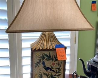 #58Pair of Lamps w/birds  $70