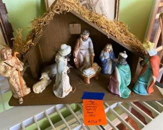 #64Goebel Nativity Set w/creche  $150