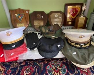 #73Military Grouping including covers, awards, posters, etc.