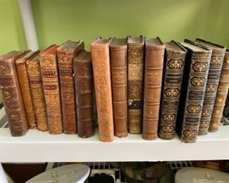 #72Antique Books, some French, Parasols