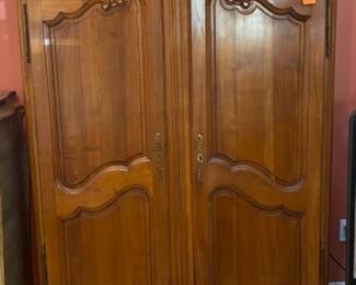 #85French Louis IV Style Armoire, 49"w x 19"d x 60.5"h  $395