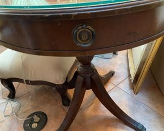 #91Round Tambour Table, 27"diameter  $95
