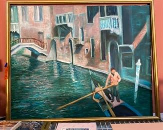 #100 Oil on Canvas, Sharon H. Neal, Venice Canal $60