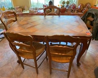 #125French Provincial Table, 54" x 36", and (6) Chairs  $450