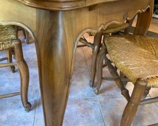 #125French Provincial Table, 54" x 36", and (6) Chairs  $450