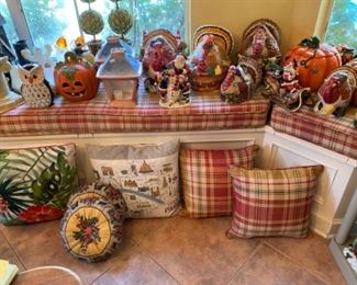Fitz & Floyd Grouping, including Holiday, Rabbits, etc., Pillows, and Decoratives