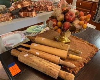 Antique rolling pins 