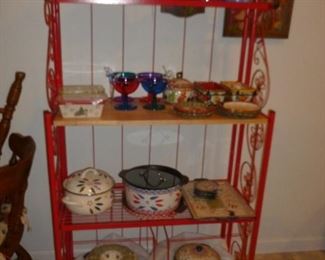 Red bakers rack & more Temptations