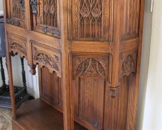 2. Extra view.. 📌European Hunters cabinet heavily carved 57.5” X 54” X 18.5