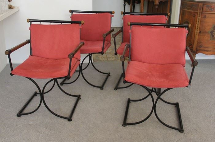 5.	$300.00. Set 4 mid century chairs 30” X 22” X 20