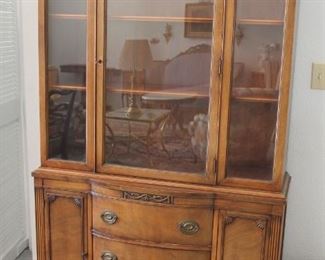 7. $200.00. Mahogany china cabinet 68” X 42” X 16”