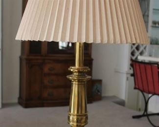 13. $60.00. Stiffel Brass lamp 28” height