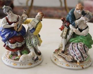 24. $125.00. Pair German Figures unmarked 7.25” height