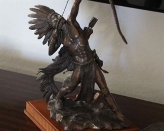 37. $200.00. Franklin Mint "Starshooter" bronze by Lincoln Fox 15.5” X 12”