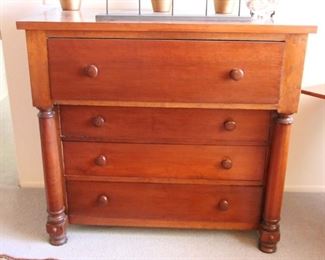 44. $300.00. Empire dresser projection front style. 42” X 46” X 22” Circa 1860