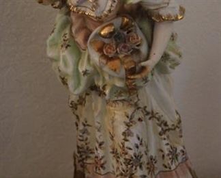 51. $60.00. Porcelain figurine "as is" hands 17” height