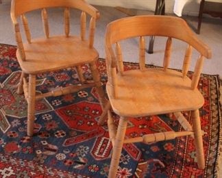 52.. $80.00. Childs pair maple chairs 21” X 14” X 12”