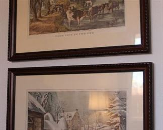 57. $60.00. Pair courier Ives prints 15” X 20”