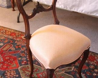 59. $125.00. Fr. Provincial style balloon back side chair 33” X 16” X 16”