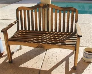 103. $50.00. Bench wood 38.5” X 48” X 26”