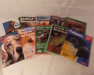 Lot of 10 Informational Books of Various Dogs and Birds Barron's A Complete Pet Owners Manual