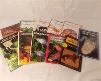 Lot of 11 Informational Books of Various Reptiles and Fish