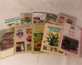 Lot of 10 Informational Books of Various Fish and Garden Ponds