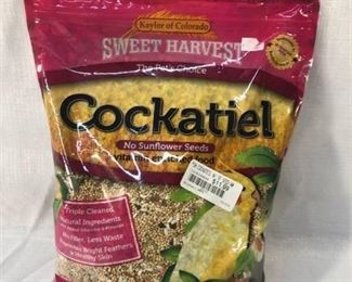 Kaylor Sweet Harvest Vitamin Enriched Cockatiel No Sunflower Seed Grass 4 lbs Expires 04/24/2021 Location Plastic Shelf X