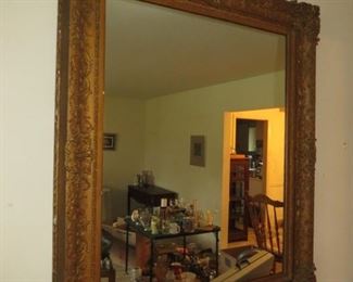 Large Antique Mirror 1 small damage to Gesso 