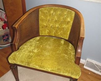 $45.00, Green Velour chair vg condition