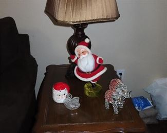 Pair of End Tables - Vintage Christmas Decor