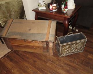 Vintage Trunk - Brass Horse Box