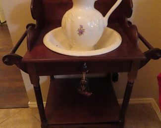 Washstand with Pitcher & Bowl