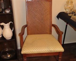 Pair of Cane Back Arm Chairs