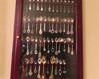 Collection of Spoons - Hanging Spoon Display Cabinet