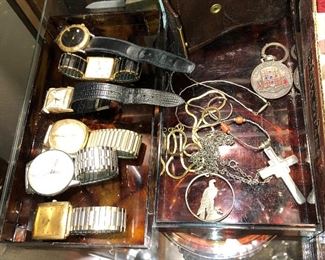 Old watches, some jewelry 