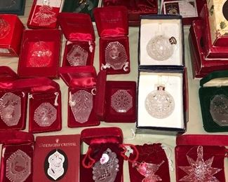 Waterford crystal Christmas ornaments 