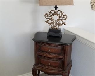 Marble Style Top 2 Drawer Side table 
$250.00