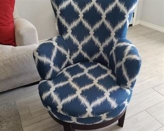 Blue & White Swivel Chair
$175.00