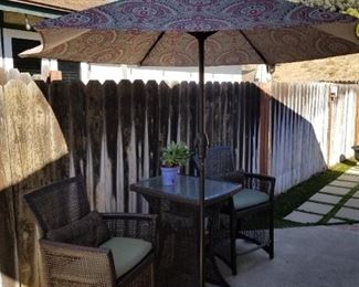 Outdoors Bistro Set with 2 Chairs
$300.00
Outdoors Umbrella with Stand
$55.00